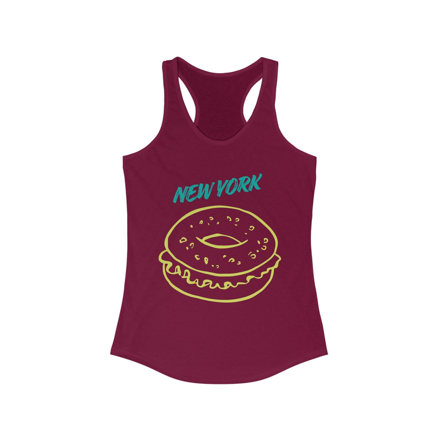 New York Bagel | Women’s Ideal Racerback Tank | True North