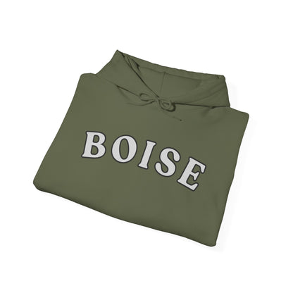 Boise Retro Arch Hoodie — Classic City Name Pullover
