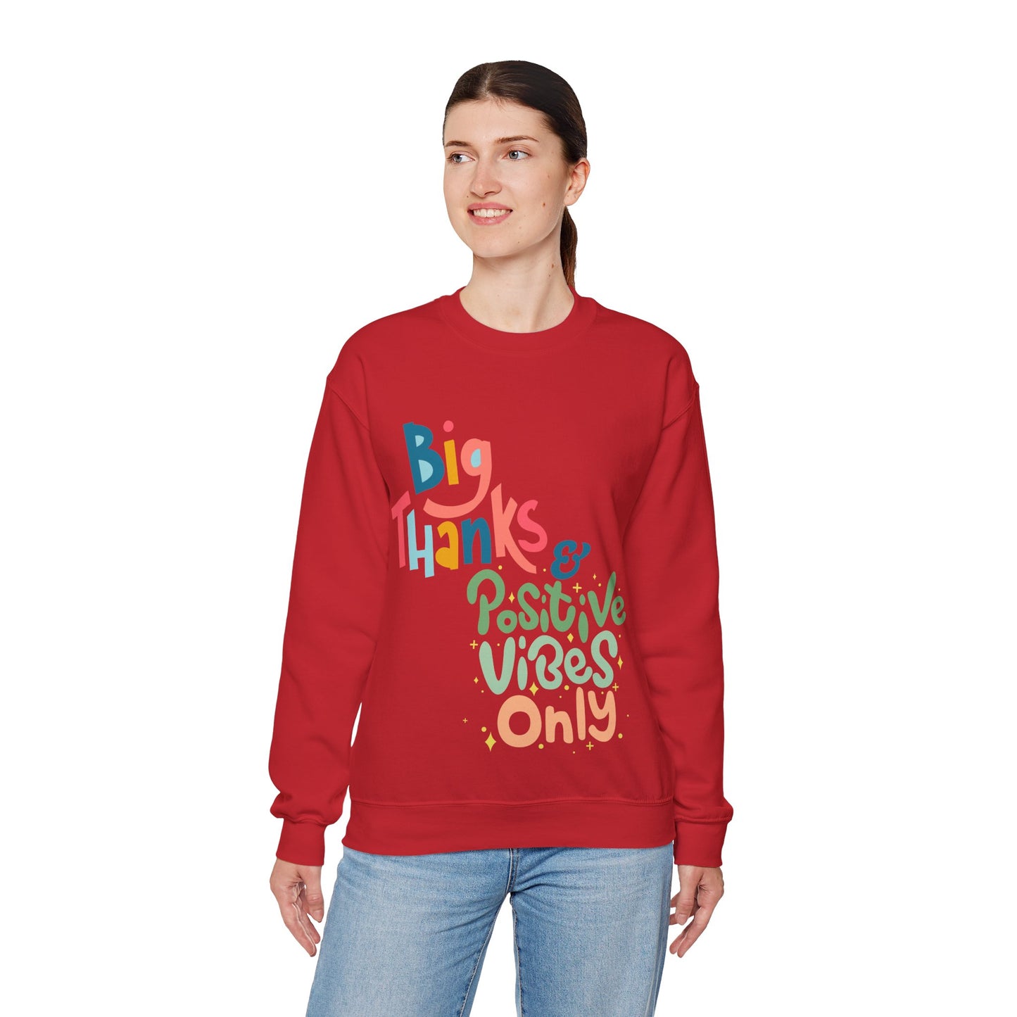 Big Thanks & Positive Vibes Crewneck Sweatshirt | True North