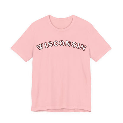 Wisconsin Arch Tee — Vintage Collegiate State T-Shirt MADISON JERSEY