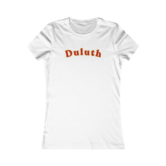 Duluth Curved Script Women's Tee — Retro City Pride T-Shirt