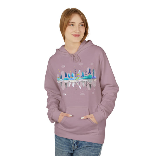 Cozy Nature-Inspired Fleece Hoodie | Inspirational Winter Apparel | True North