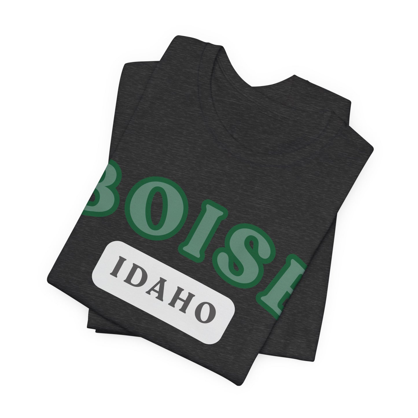 Boise Idaho Retro Collegiate T-Shirt — Vintage Green City Tee