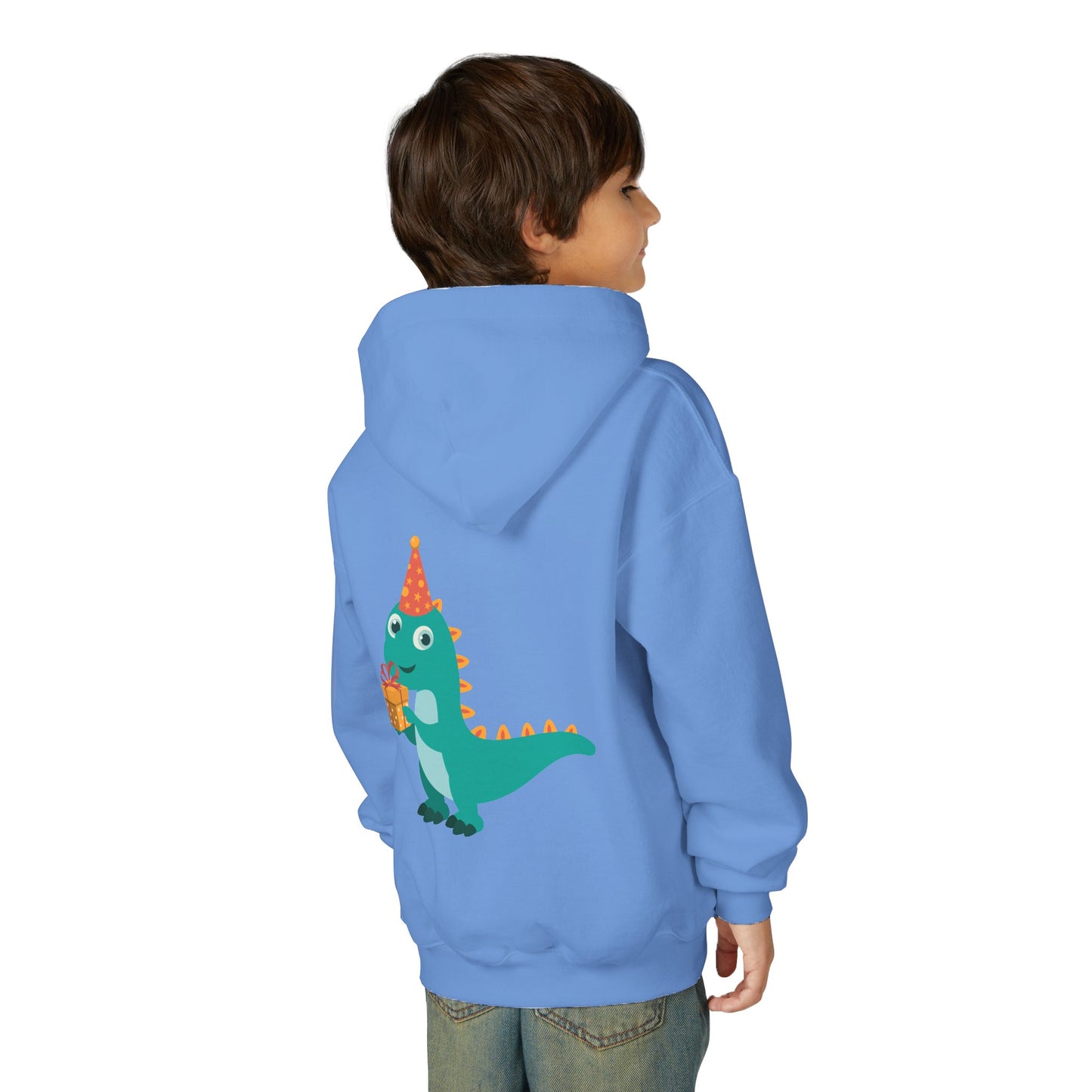 Fun Dinosaur Kids Party Hoodie | Train Design | True North
