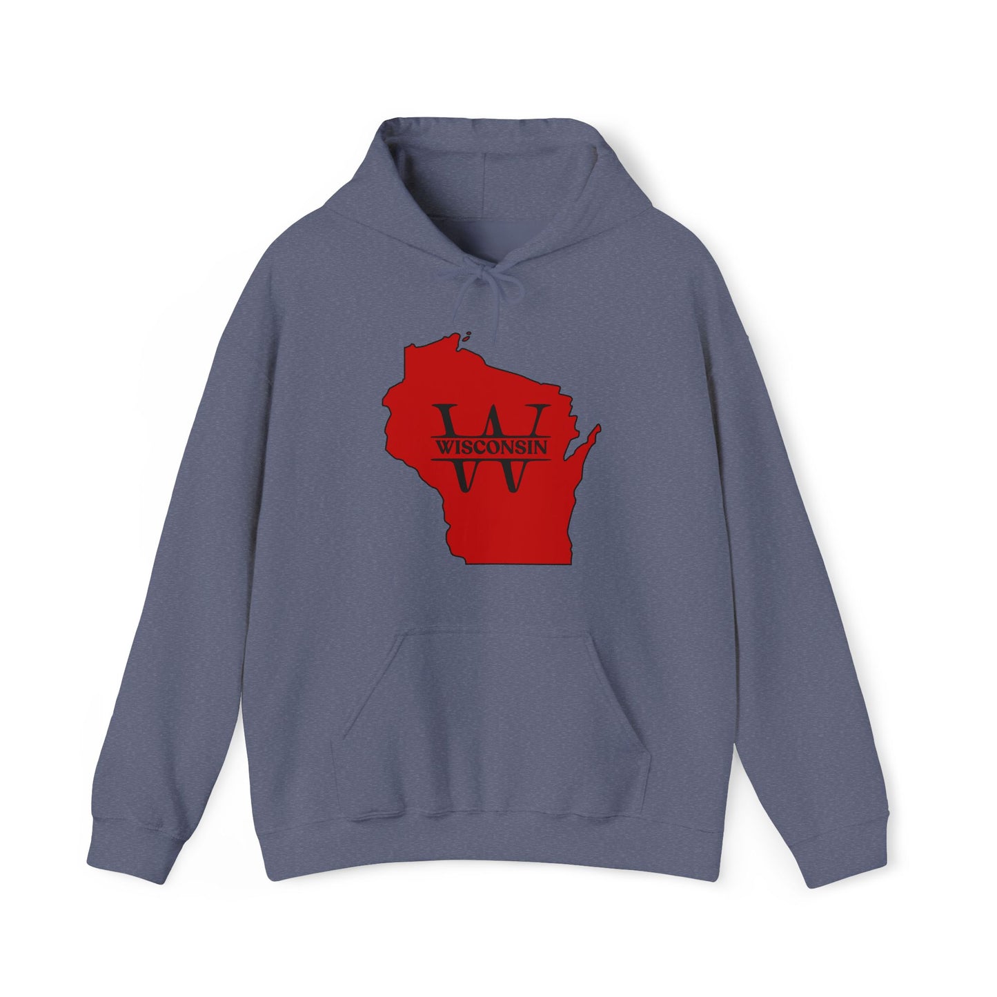 Wisconsin State Outline Hoodie Men/Unisex | Soft Fabric | True North