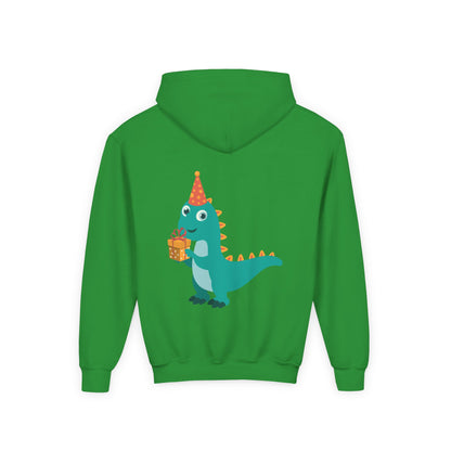 Fun Dinosaur Kids Party Hoodie | Train Design | True North