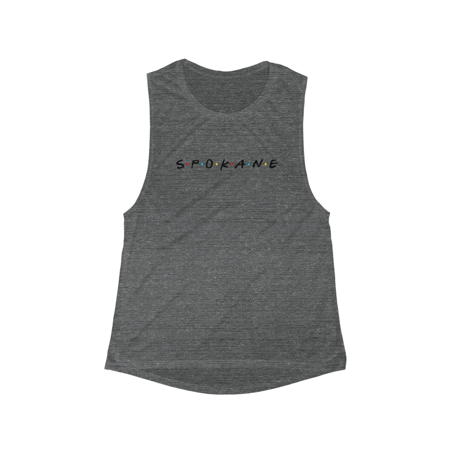 Spokane Friends-Inspired Women's Flowy Scoop Muscle Tank