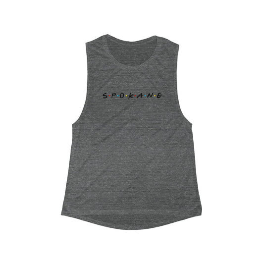 Spokane Friends-Inspired Women's Flowy Scoop Muscle Tank