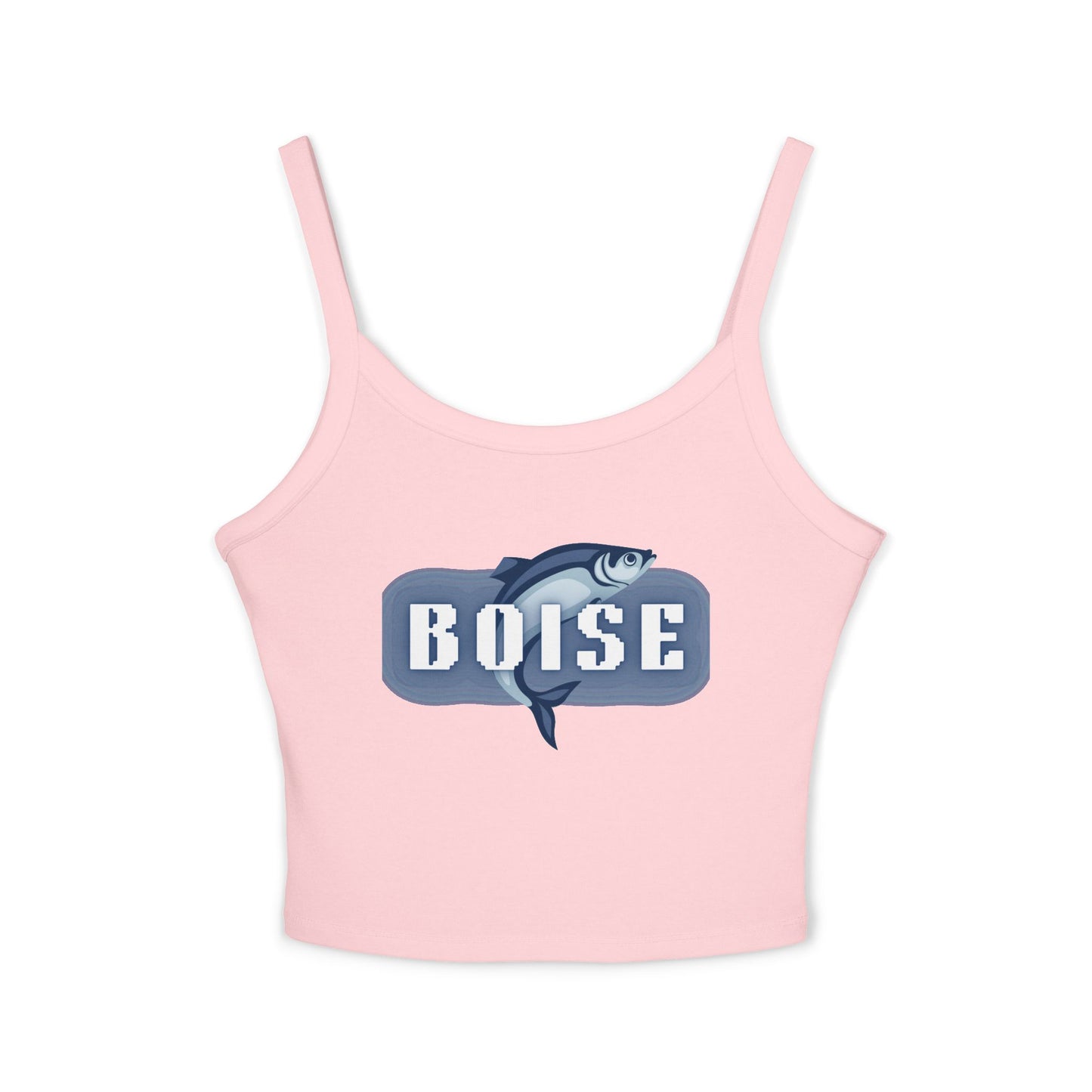 Boise Fish Graphic Tank Top — Women's Spaghetti Strap Crop