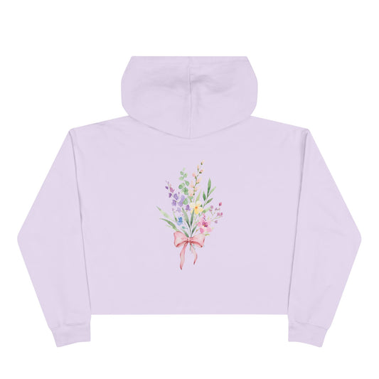 Floral Crop Hoodie | Trendy Spring Fashion Gift for Her | True North