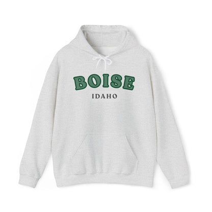 Boise Idaho Arch Hoodie — Vintage Collegiate City Pullover