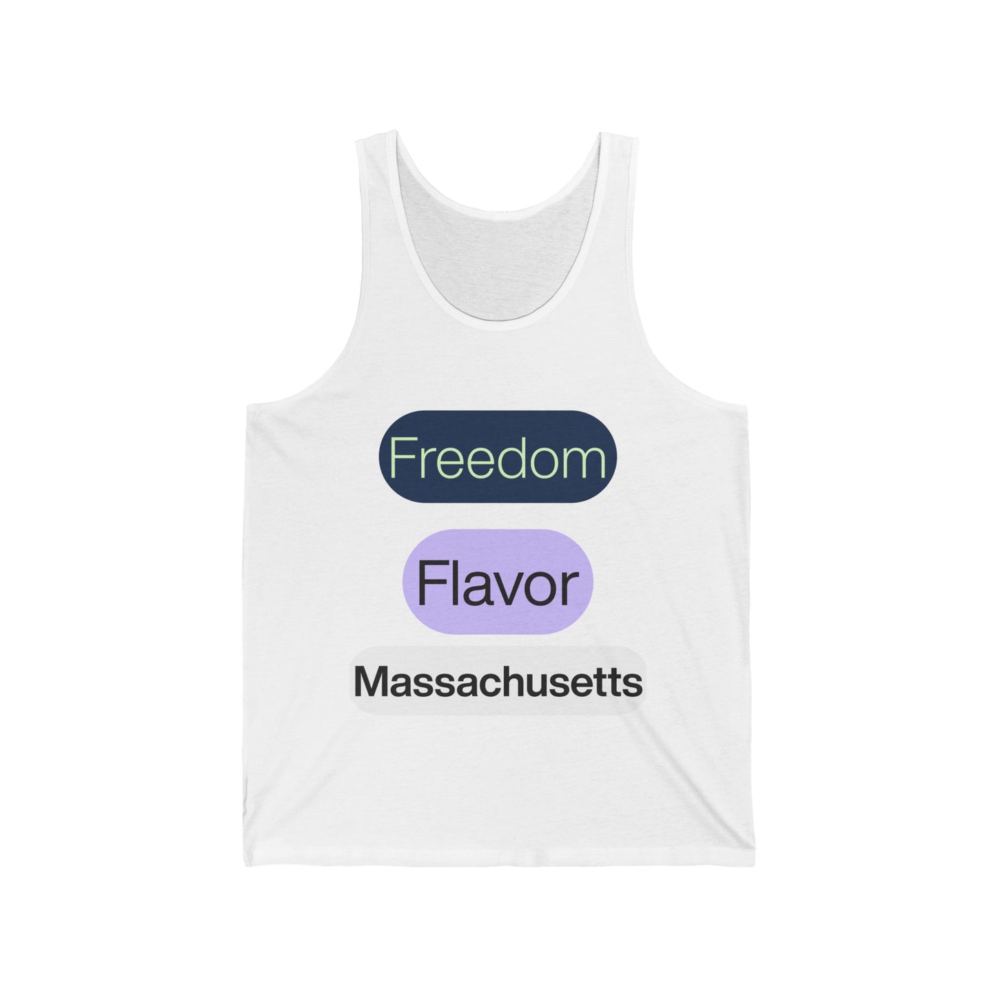 Massachusetts Men/Unisex Tank Top |  Freedom Flavor  | True North