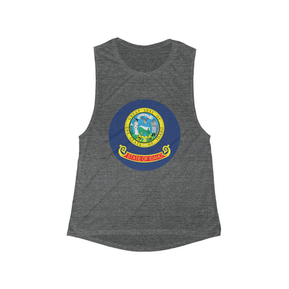 Idaho State Seal Women's Flow Tank Top — Lightweight Scoop Muscle Tee BOISE