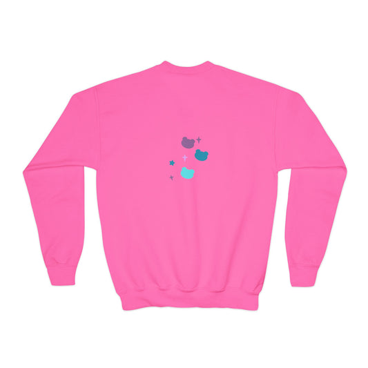 Youth Crewneck Sweatshirt with Cute Cat Design | Fall & Winter Fashion | True North