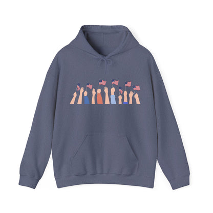 Patriotic Unisex Hoodie, Perfect for Celebrations, Casual Wear, Independence Day, Gifts for Friends and Family