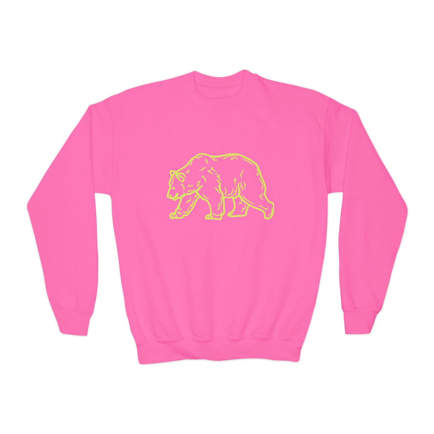 Youth Bear Sketch Crewneck Sweatshirt | Cozy Kids Pullover | True North