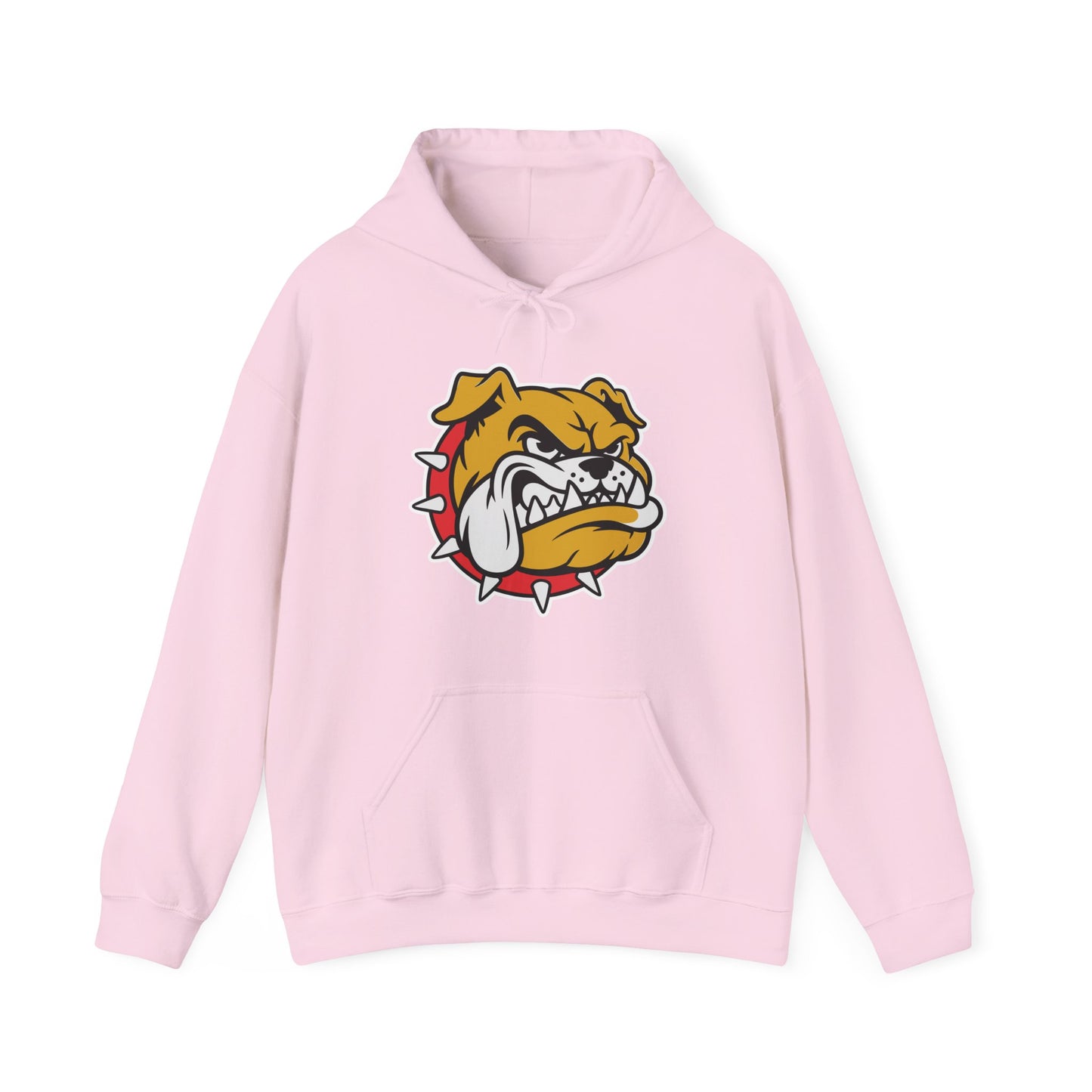 Bulldog Mascot Hoodie — Angry Spiked Collar Graphic Pullover DULUTH