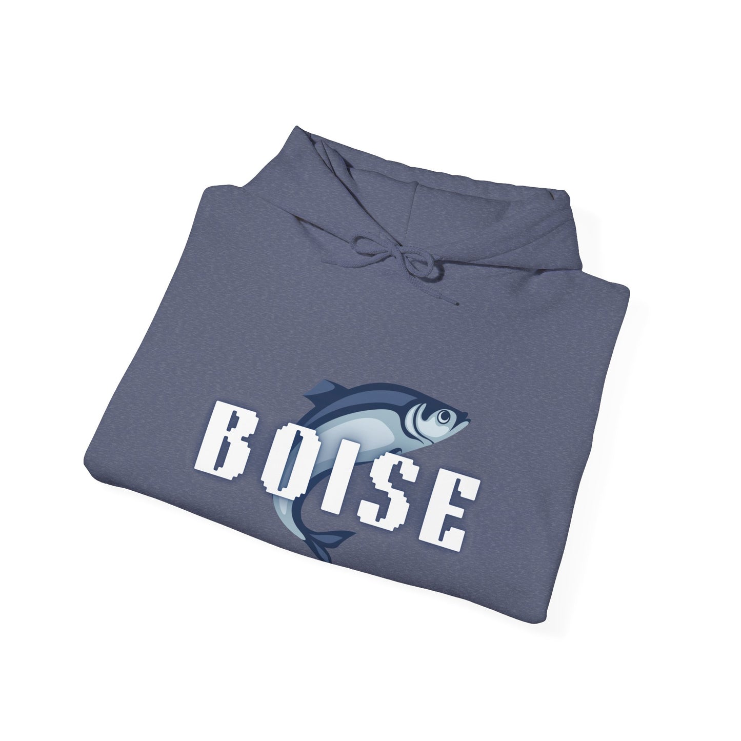 Boise Fish Hoodie — Retro Salmon Graphic Pullover