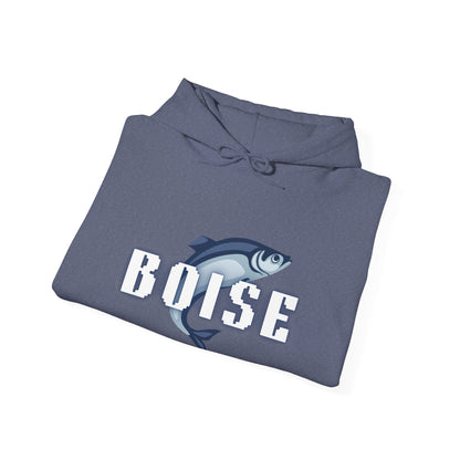 Boise Fish Hoodie — Retro Salmon Graphic Pullover