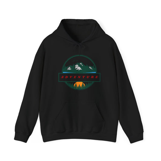 Adventure-Themed Hooded Sweatshirt | Cozy Hoodie for Outdoor Enthusiasts | True North