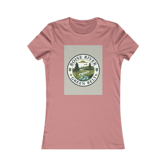 Boise River Greenbelt Women's Tee — Scenic River Nature Graphic Shirt