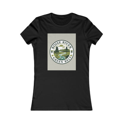 Boise River Greenbelt Women's Tee — Scenic River Nature Graphic Shirt