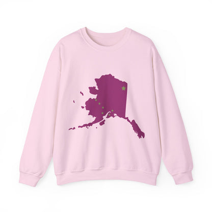 Alaska Map Crewneck Sweatshirt | Cozy Pullover for Travelers | True North