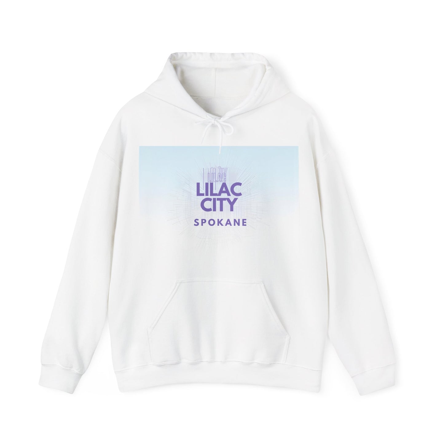 Spokane "Lilac City" Hoodie – Pastel Skyline Graphic