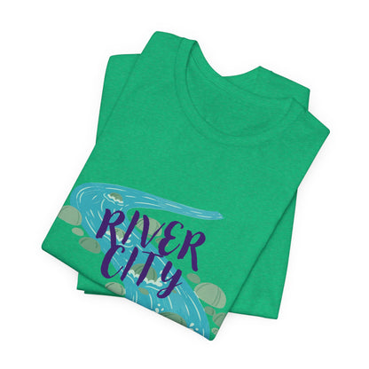 River City Spokane Graphic Tee — Watercolor River Design