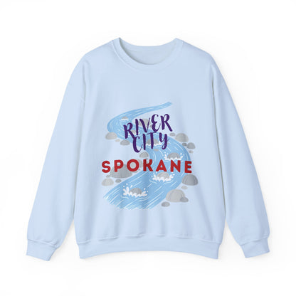 Spokane River City Crewneck Sweatshirt — Scenic River Graphic