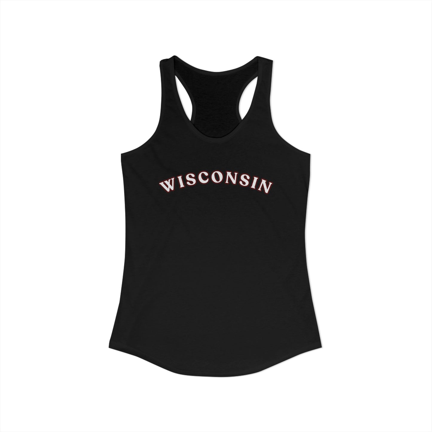 Wisconsin Women Racerback Tank Top | Slim Lightweight Activewear | True North