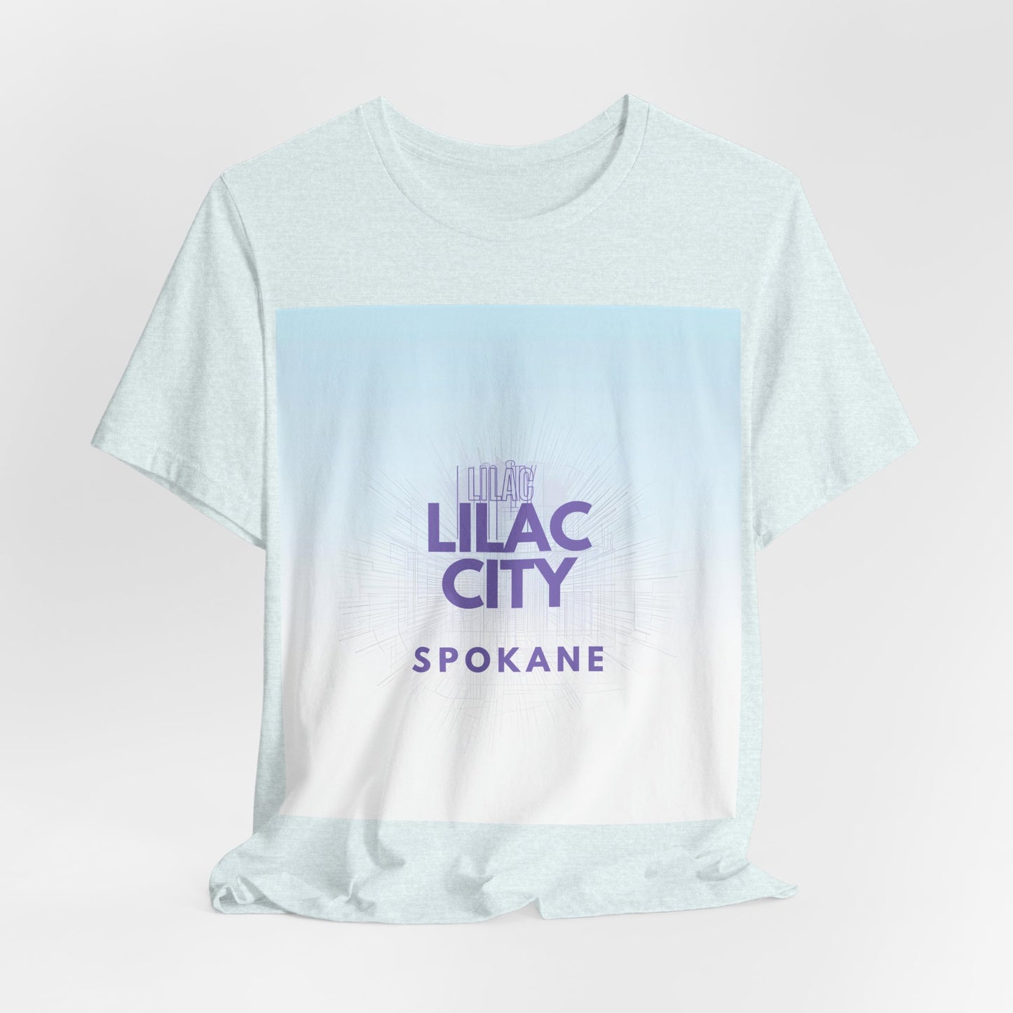 Lilac City Spokane T‑Shirt — Gradient Retro City Pride Tee