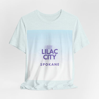 Lilac City Spokane T‑Shirt — Gradient Retro City Pride Tee