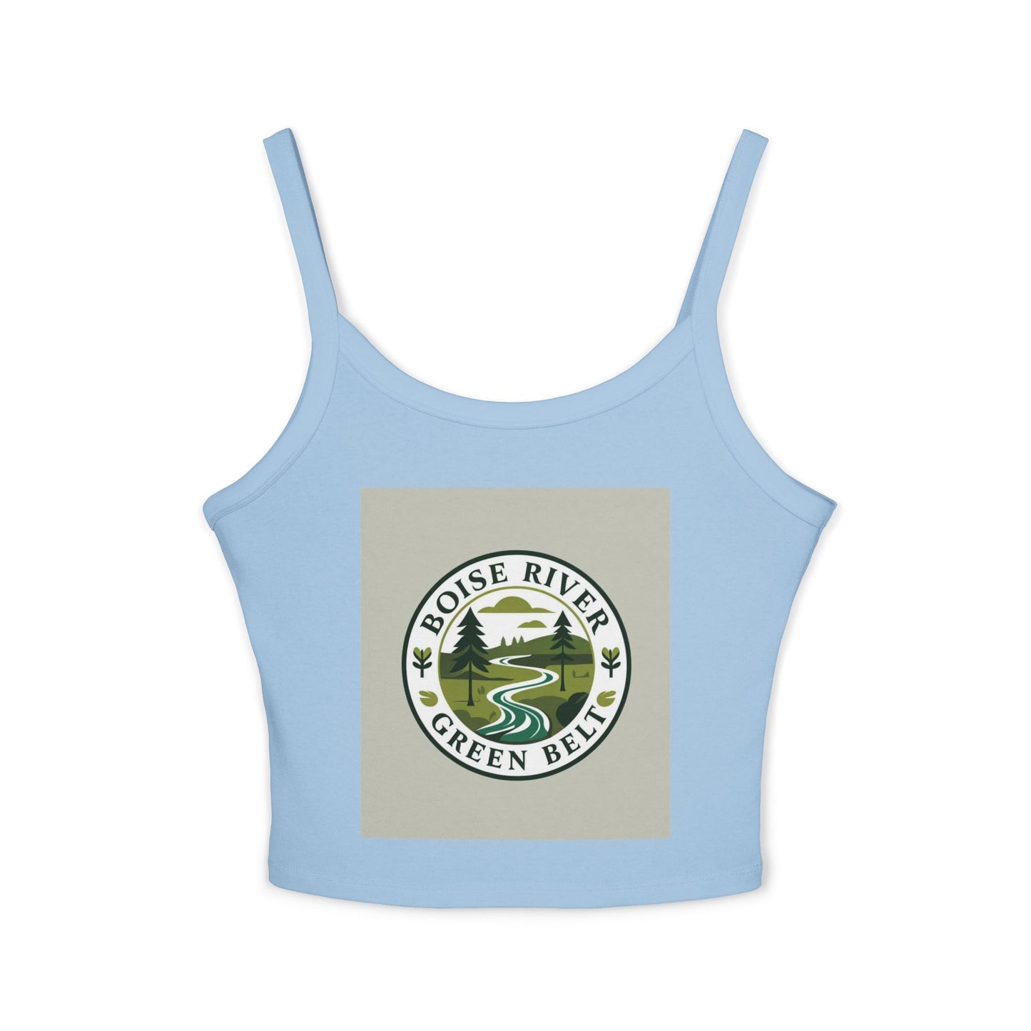 Boise River Greenbelt Tank Top — Scenic River Logo Crop Tank