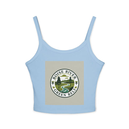Boise River Greenbelt Tank Top — Scenic River Logo Crop Tank