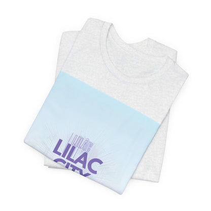 Lilac City Spokane T‑Shirt — Gradient Retro City Pride Tee