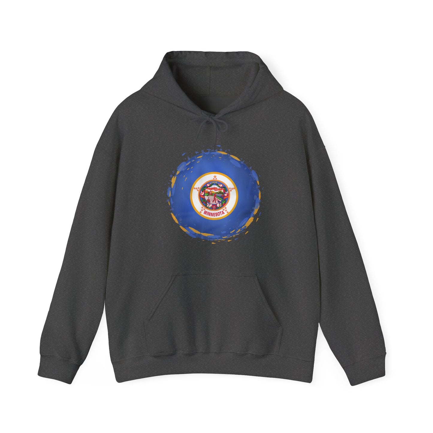 Minnesota State Flag Hoodie — Retro Watercolor Circle Design DULUTH