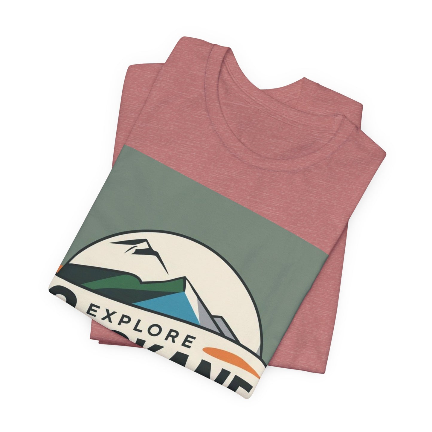 Explore Spokane Graphic Tee — Vintage Mountain & River Travel Shirt