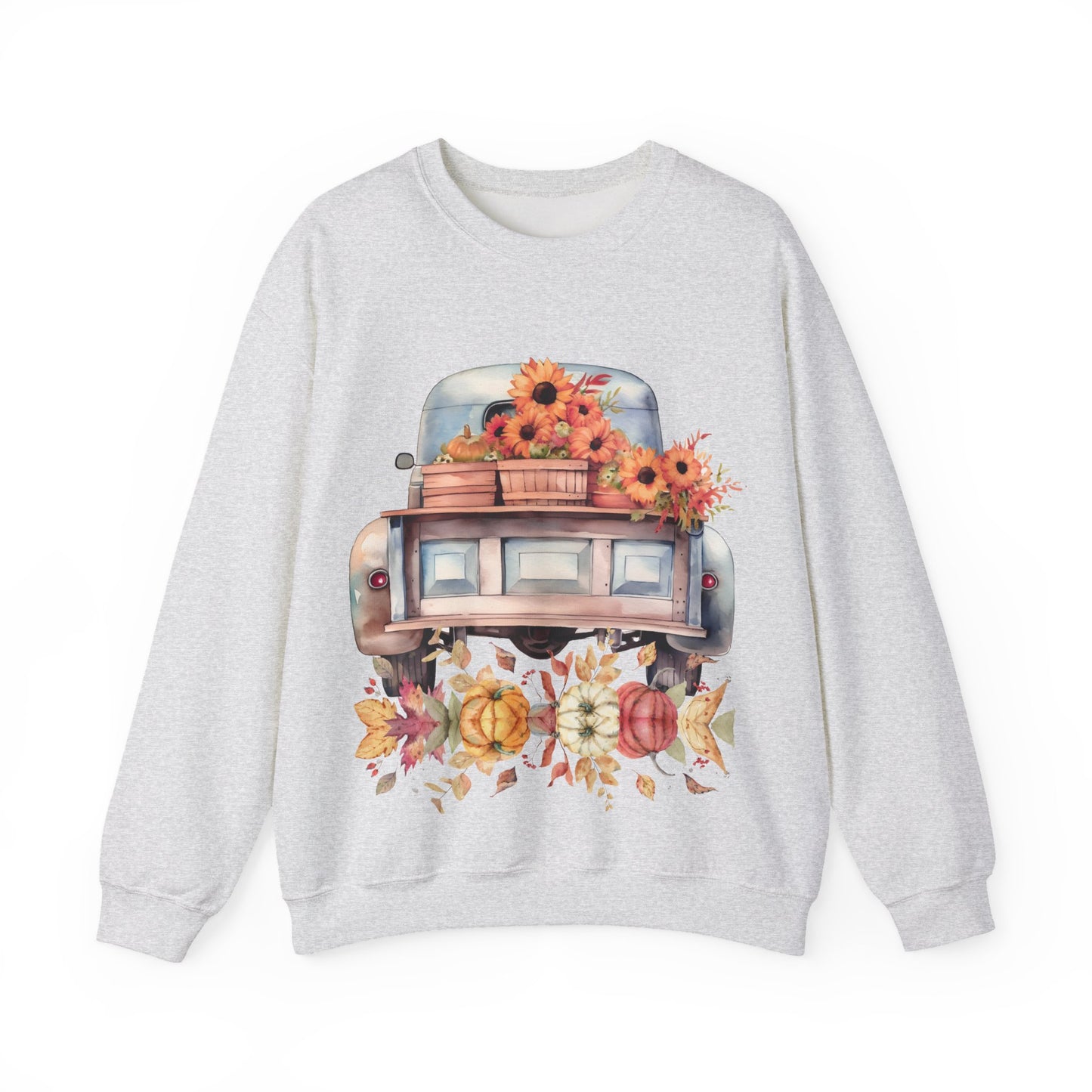 Fall Floral Truck Crewneck Sweatshirt | Autumn Apparel | True North