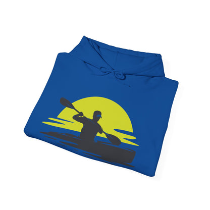 Sunset Kayaker Hooded Sweatshirt | Kayaking Lovers | True North