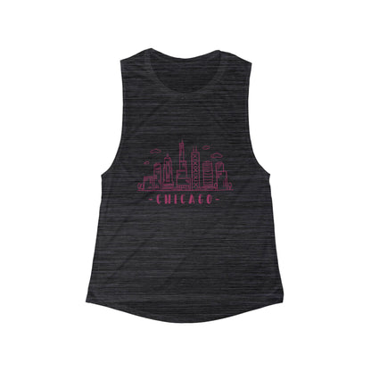 Chicago City | Women’s Flowy Scoop Muscle Tank | True North
