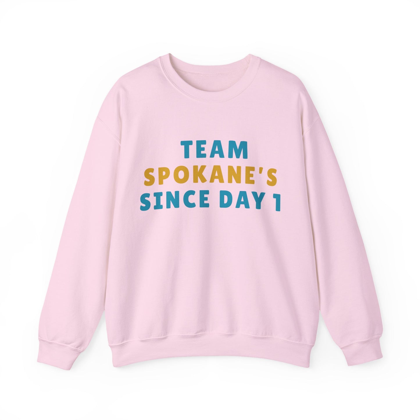 Crewneck Sweatshirt — "Team Spokane's Since Day 1" Retro Local Pride Pullover