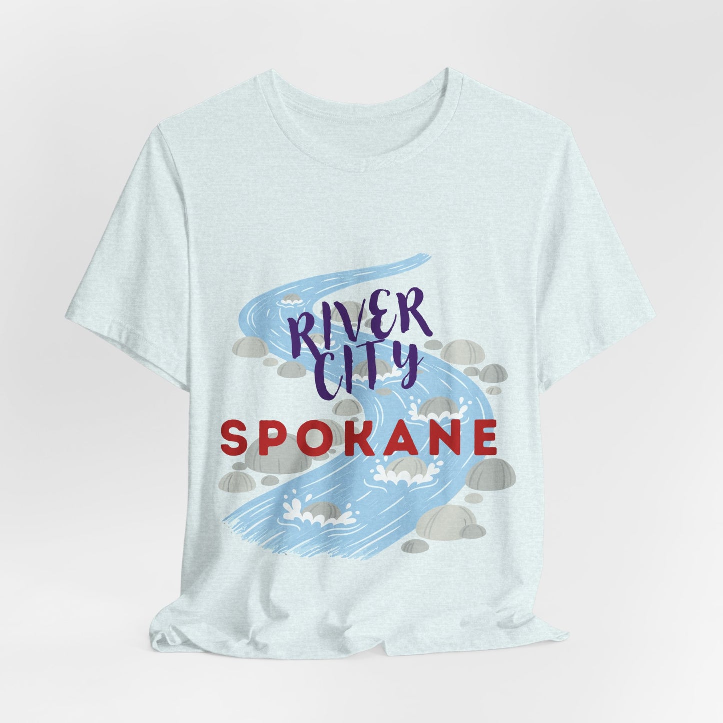 River City Spokane Graphic Tee — Watercolor River Design