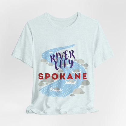 River City Spokane Graphic Tee — Watercolor River Design