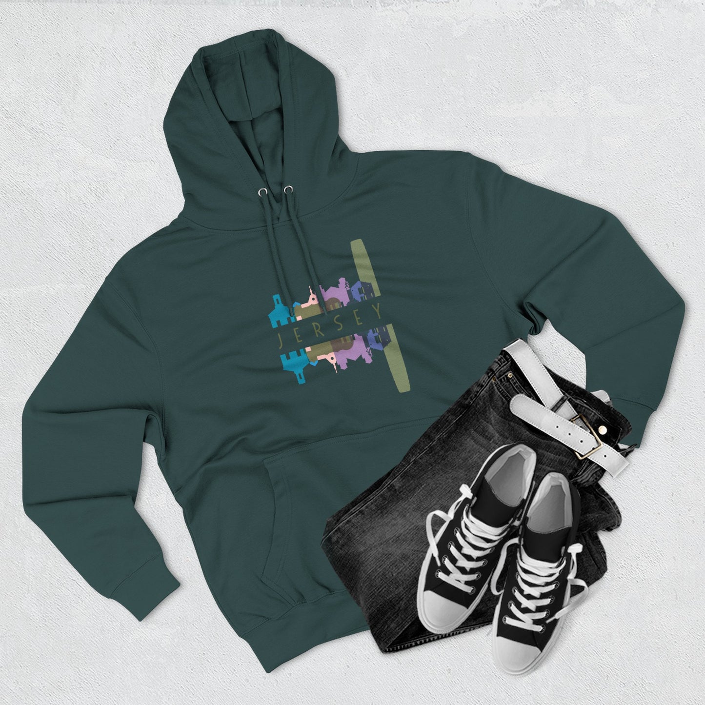 Three-Panel Fleece Hoodie  | Cozy Layer | True North