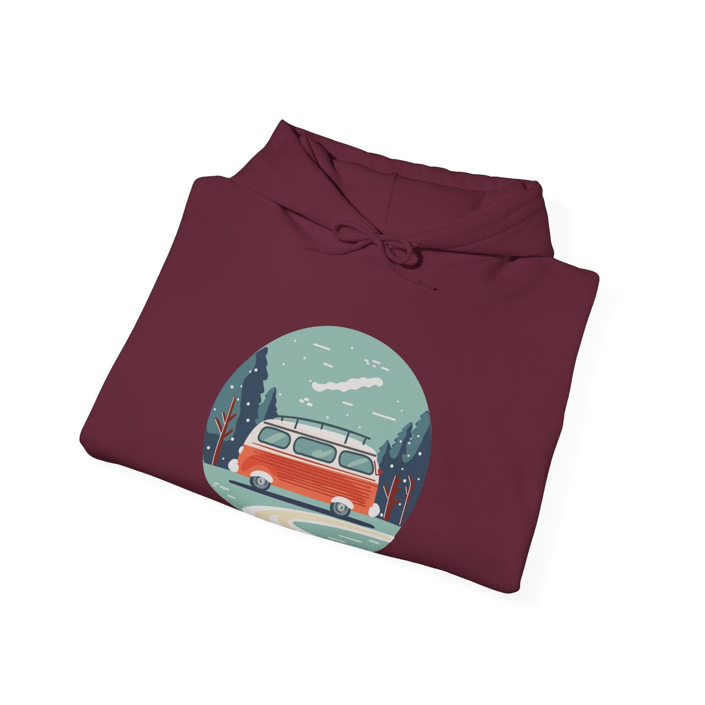 Cozy Retro Van Hoodie | Travel-Inspired, Chill Days | True North