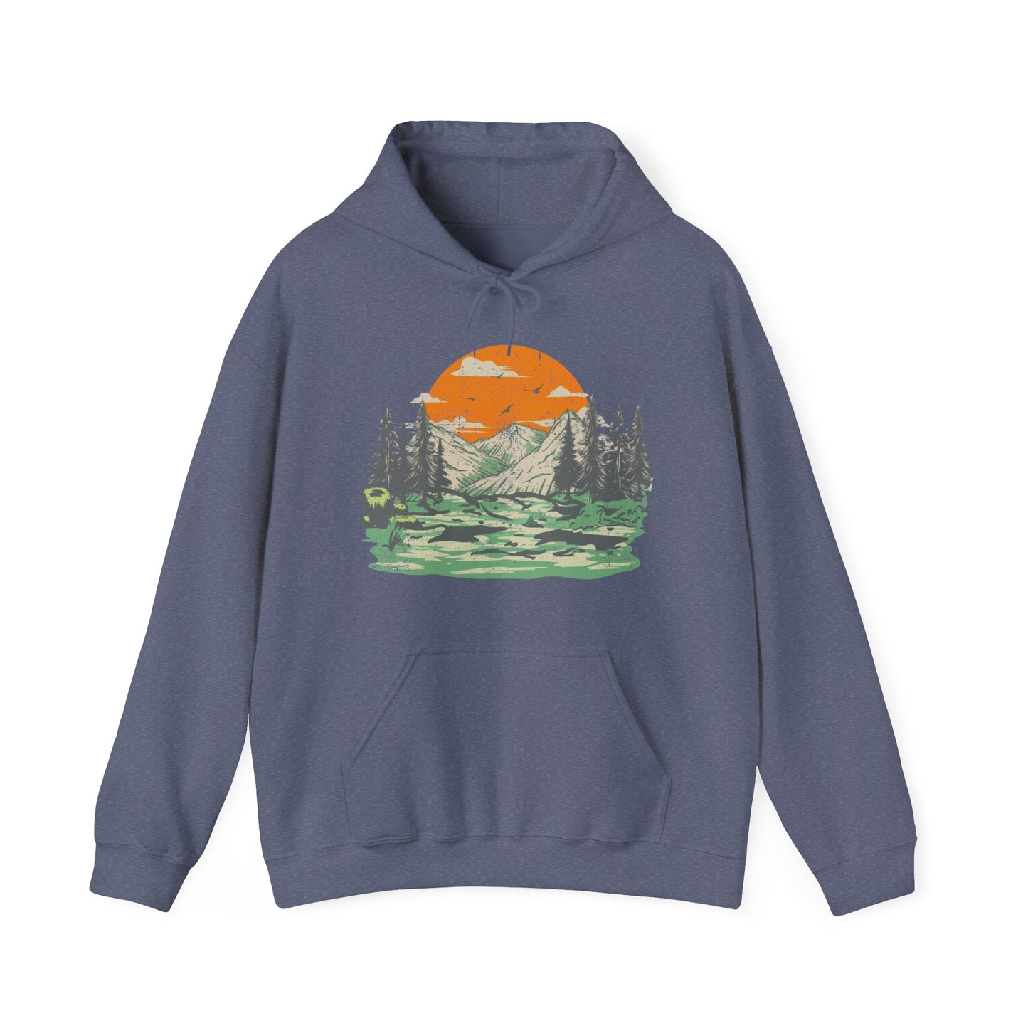 Scenic Design Nature-Inspired Hoodie | Cozy Camping Adventures | True North