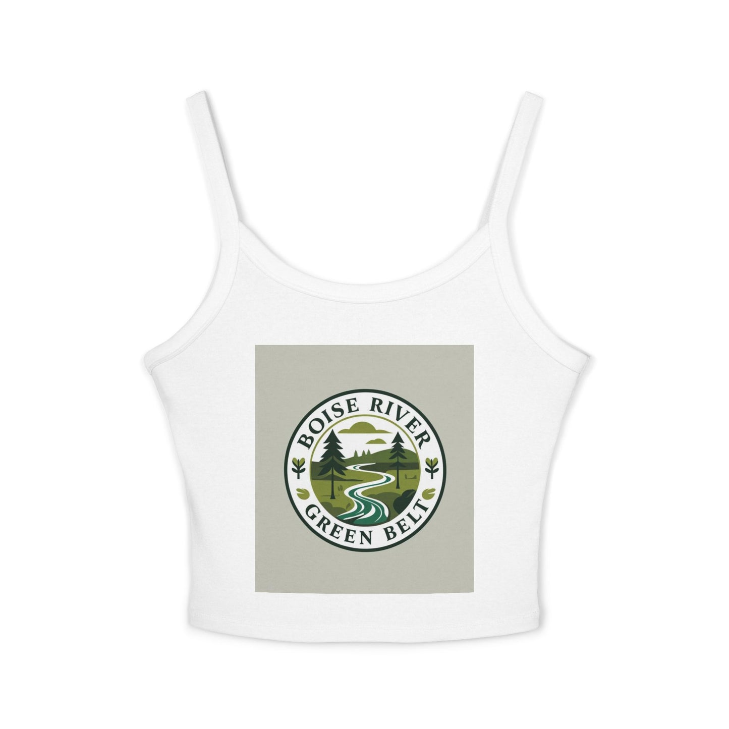 Boise River Greenbelt Tank Top — Scenic River Logo Crop Tank