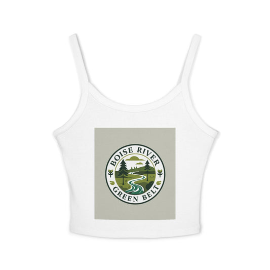 Boise River Greenbelt Tank Top — Scenic River Logo Crop Tank