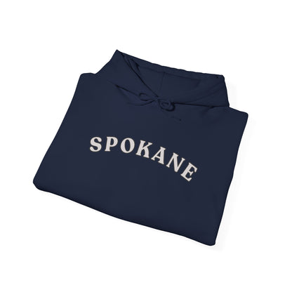 Spokane Arch Logo Hoodie — Minimal City Sweatshirt